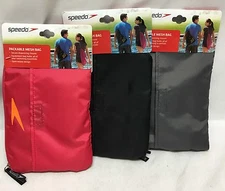Speedo Packable Mesh Bag Carrier Holds Your Swimming Beach Water Essentials NEW
