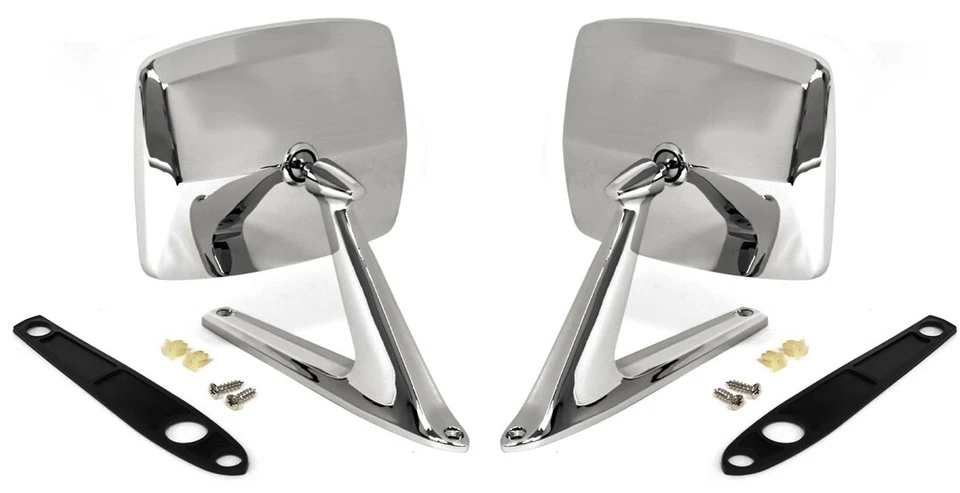 ¡NUEVO! Espejo retrovisor exterior 1968 - 1979 Bronco, F-150, F250, F350 - Cromo Foto 4 de 4