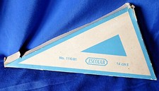 6 koronkowych kątowników 16 cm od ESCOLAR, przezroczyste tworzywo sztuczne, oryginalne opakowanie, vintage