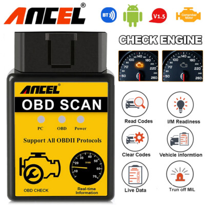 ANCEL ELM327 OBD2 Bluetooth Profi Diagnosegerät Für Android Auto Tester Scanner 