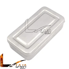 Stainless Steel Surgical Tray Dental Dish Lab Instrument Tool with Lid 7"x3"x1.5