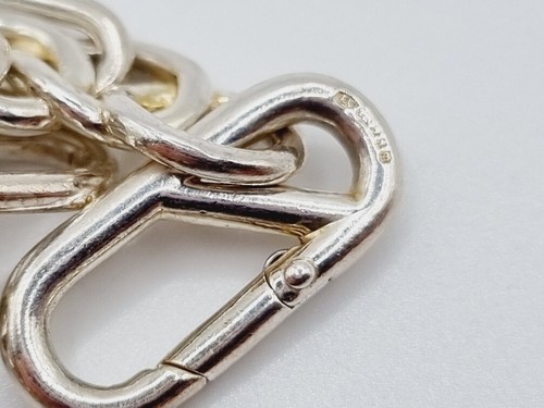 Links of London Signature bracelet paperclip charm sterling silver RARE - Picture 7 of 13