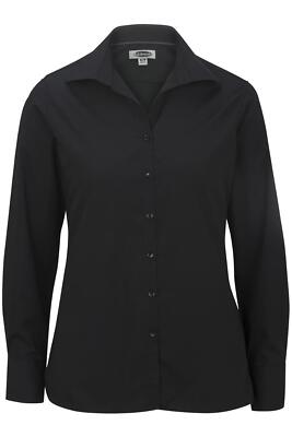 Edwards Womens Lightweight Open Neck Poplin Blouse - 5295 FREE