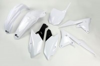 Set Plastics Motorradverkleidungen Yamaha YZF 250 2014 - 2018 450 2017 Weiß Ufo