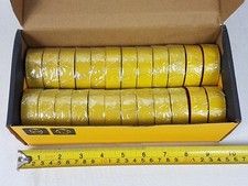 Unbranded PVC Electrical Insulating Tape - Yellow - 18mm x 10m - 15um - 24 rolls
