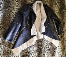 Stylish Comfortable Soft Light Material Mid Length Coat In Black & Beige