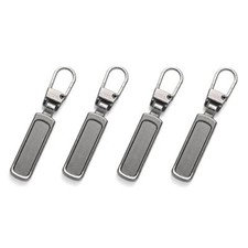 Zipper Pull Replacement for Small Holes Zipper, Detachable 4pcs GunBlack