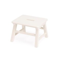 Pemberly Row Modern / Contemporary White Finish Wood Step Stool