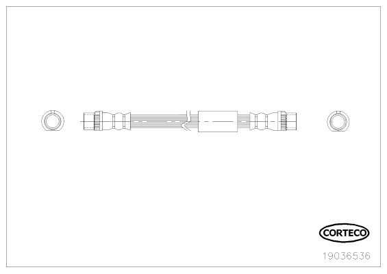 19036536 CORTECO Brake Hose for FIAT