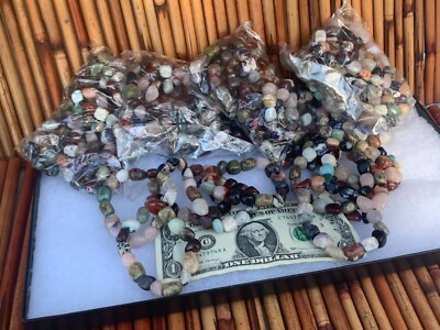 Wholesale Lot of 50 Unique Tumbled Stone Bracelets   Perfect for Gifting!