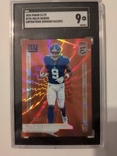 2024 Panini Donruss Elite Malik Nabers #196 Aspirations Shimmer /875 (RC) sgc 9