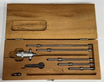 Starrett 124AZ Solid Rod Inside Micrometer Set, 2-8'' Range, .001'' Graduation