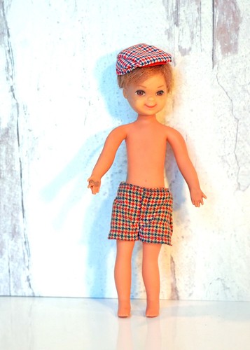 Vintage 1967 Mattel Todd Doll, 6", Tutti's Twin Brother, Japan
