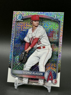2025 Bowman Chrome GEORGE KLASSEN 1st Mega Mojo Refractor #BCP-63 LA Angels