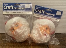 Vintage Darice 4 1/4" Mr. Santa Doll Heads