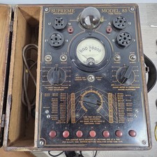 Supreme Model 85 Tube Tester With Adapters And Manual 