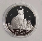 2014 Isle of Man Snowshoe Cat Proof 1 Oz .999 Silver Coin w/ Capsule