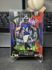2025 Panini Select #61 Malaki Starks Black and Red Prizm Shock