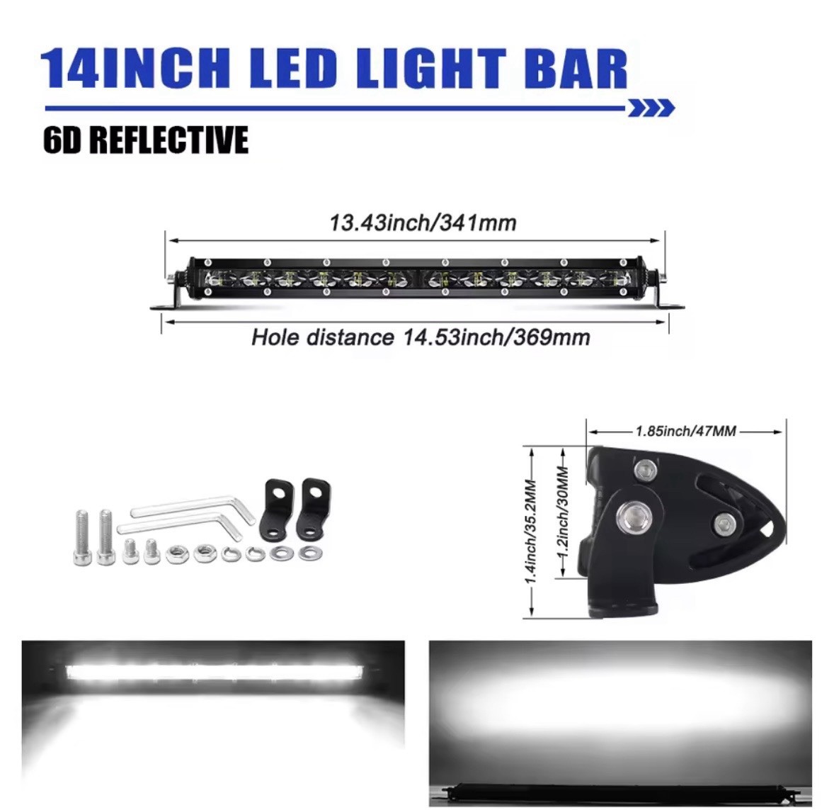 Faro LED Barra Luminosa Fuoristrada Auto Suv 4x4 Camion Luce Potente 6000k - Miniatura 8