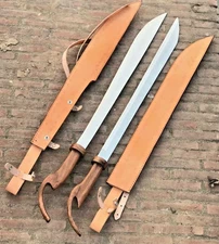 Custom Handmade Carbon Steel Talibong Panay Both Philippines Sword With Sheath