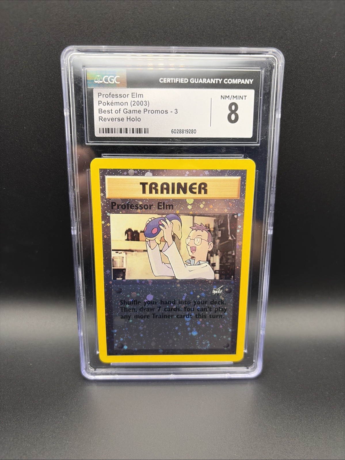 CGC 8 Professor Elm Pokemon (2003) Best Of Game Promos-3 Reverse Holo