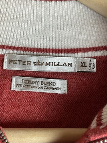 Peter Millar Stonebriar 1/4 Zip Pullover Weste Herren XL Luxus Baumwolle Kaschmir - Bild 3 von 9