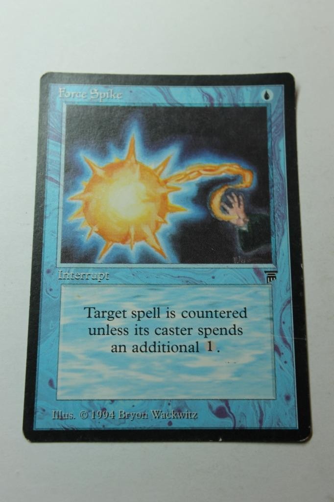 MTG Force Spike x1- -Legends-Mod/Hvy Play