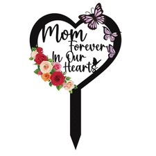 Mom Memorial Stakes for Cemetery, Sympathy Grave Markers, Outdoor Decorations