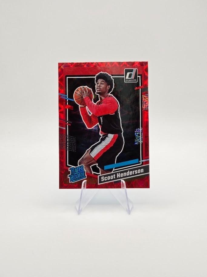 Scoot Henderson 2023-24 Panini Donruss RC International Red SP #250