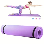 Yoga mat with Carry Strap - 4mm Thickness Tapis améliore confort de l'exercice