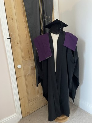 Ede and Ravenscroft graduation cap and gown size 49 in suit bag hat 6 7/8