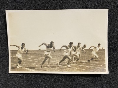 Harbin China 1926 Track Race Russia Asian Men Asia Antique Snapshot Photo