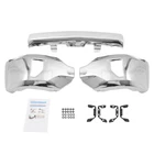Front Bumper Face Bar w/Fog Light Hole Chrome Fit For Chevy Silverado 1500 16-19