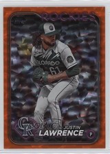 2024 Topps Series 1 Orange Crackle Foil 196/299 Justin Lawrence #259 10w8