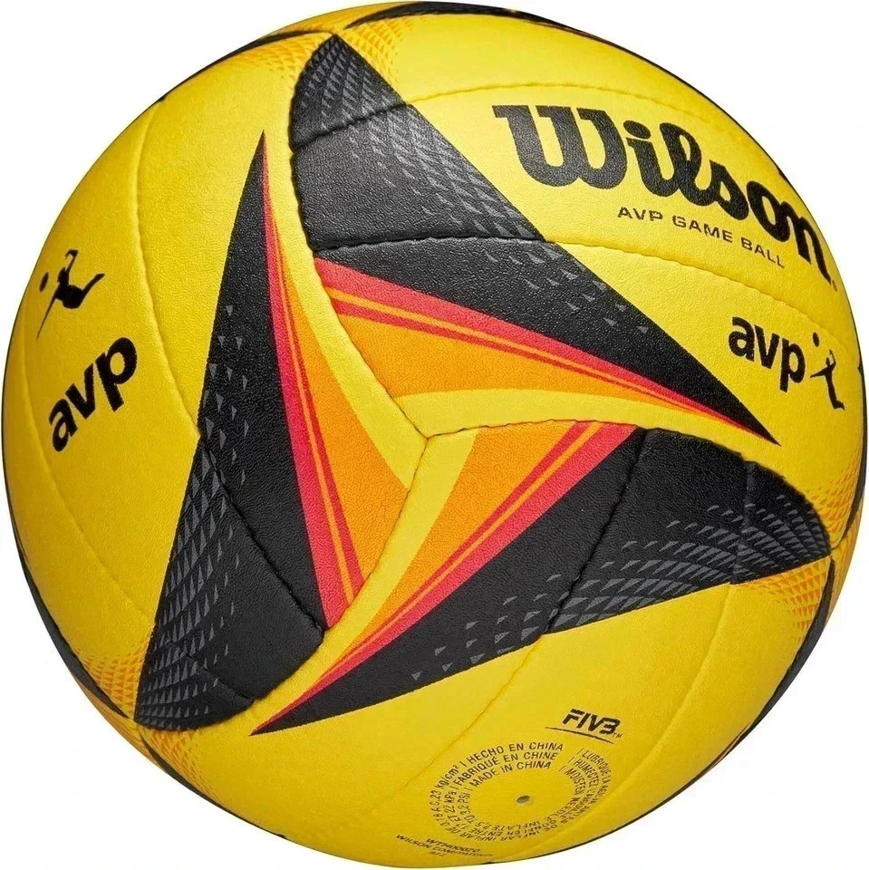 Wilson OPTX AVP Oficial Voleibol Playa - Pelota de Juego Profesional - Negro/Amarillo - Nuevo Foto 3 de 4