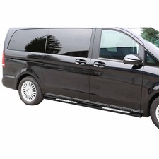 Stahl Schwellerrohre Trittbretter für Mercedes Vito W447 2014-2026 Schwarz Stahl Schwellerrohre Trittbretter für Mercedes Vito W447 2014-2026 Schwarz