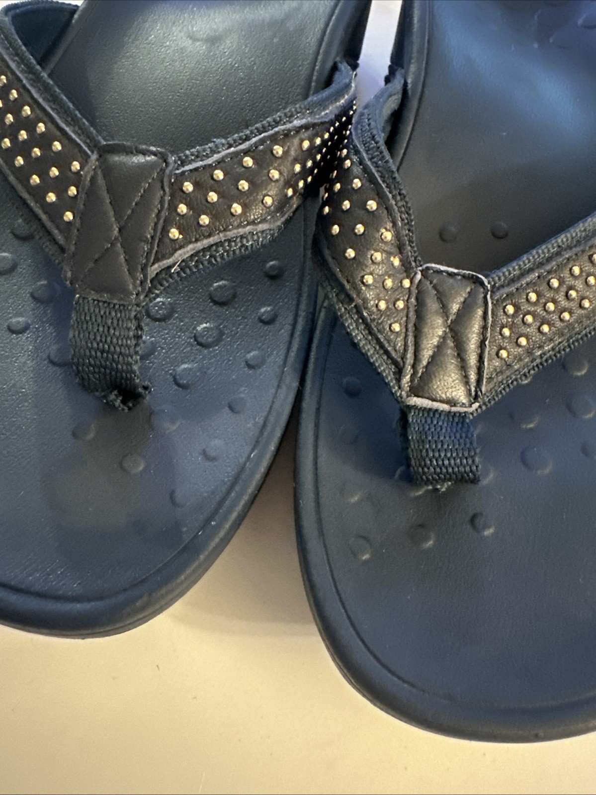 Vionic Size 8 Platform Leather Thong Sandals High… - image 2