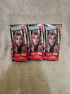 3 Boxes Splat Beetlejuice Pink Temporary Hair Color Dye Hair Makeup Washes Out