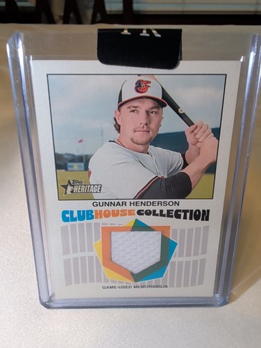 2026 Topps Heritage Clubhouse Collection Game-Used Relic JERSEY GUNNAR HENDERSON