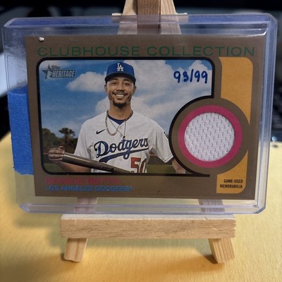 2022 Topps Heritage - Clubhouse Collection Relics Gold #CC-MB Mookie Betts 93/99