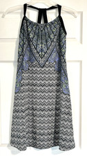 prAna Dress Womens Size S Sleeveless Stretch Built in Bra Knee Length Chevron