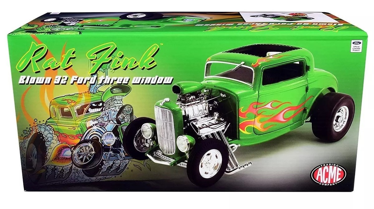 acme/'32 Fordフォード 5Window 1/18 絶版 996台限定 1/18 ACME 1932 Ford Blown 5 Window with Rat Fink Figure