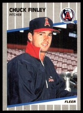 Chuck Finley 1989 Fleer #477 Angels MLB READ FREE SHIPPING AutographDen