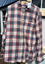 Buffalo Mens L David Bitton SIMBIO Shirt Long Sleeve Plaid Flannel New w/Tags 
