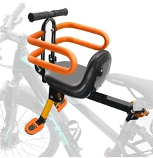 Child Bike Seat - Front Mount, Kids Bike Seat for Adult Bike, Retractable Baby B