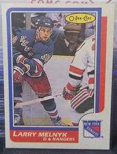 86-87 O-Pee-Chee Larry Melnyk 🚨🚨🚨 New York Rangers 