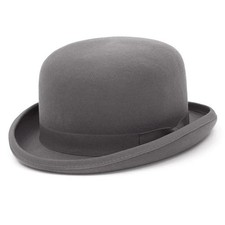 100 Wool Felt Bowler Hat For Men/Women Satin Lined Fashion Party Cap