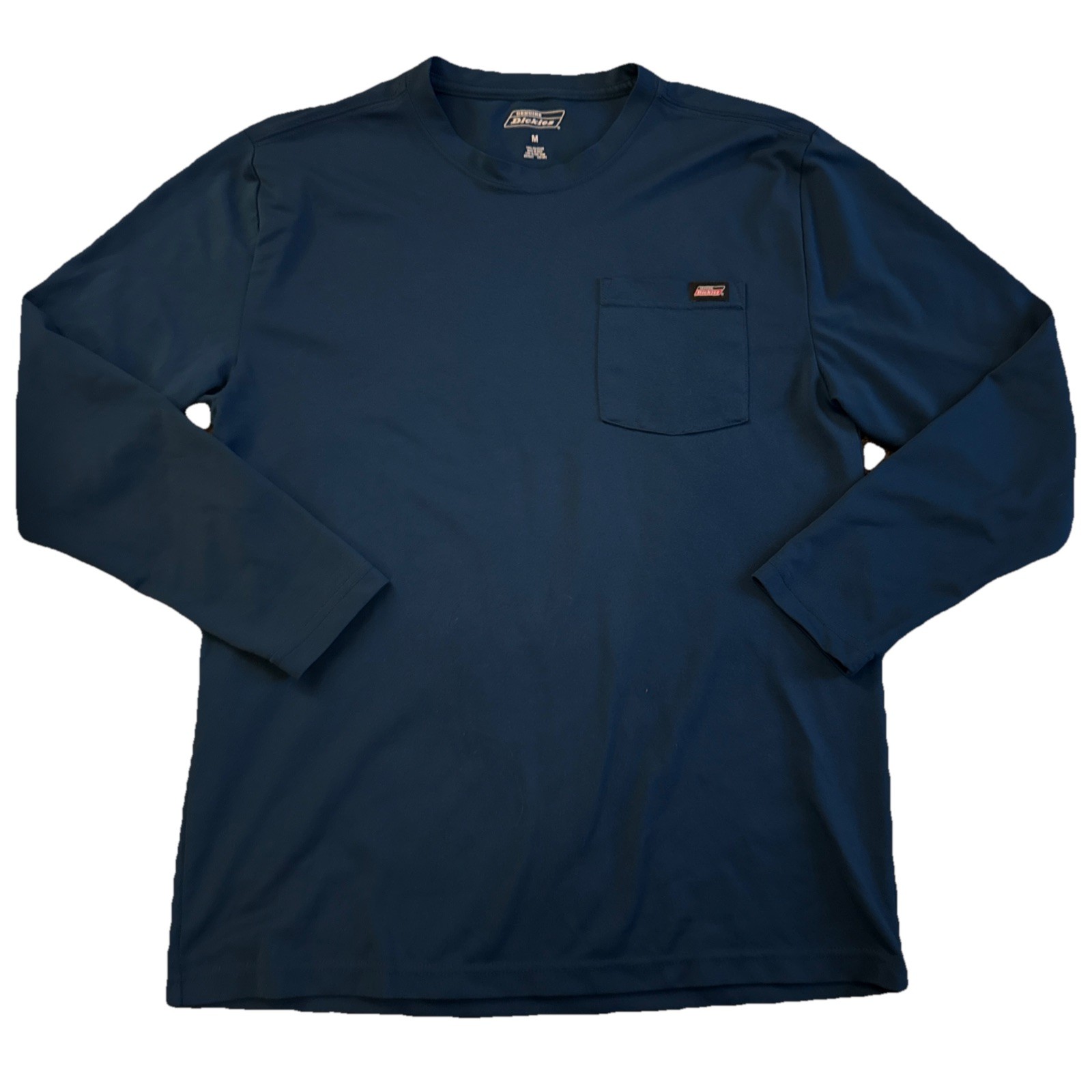 Dickies Men's Performance Medium Shirt Long Sleeve Pocket Tee Dark Teal