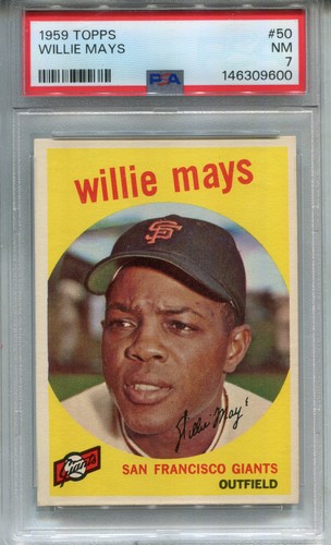1959 Topps #50 Willie Mays PSA 7 NM San Francisco Giants