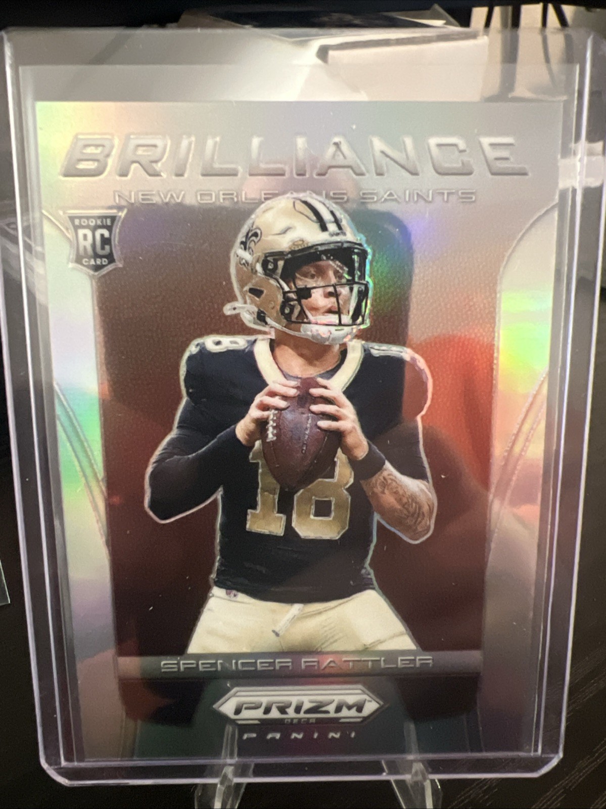 2024 Prizm Deca Spencer Rattler RC Silver Brilliance Insert #9 Saints SP